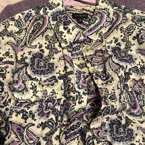 Talbots paisley button-down shirt - Picture 1 of 8